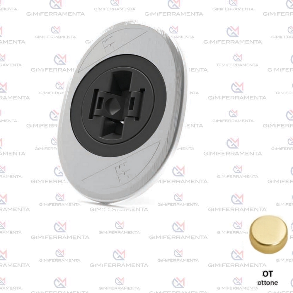18b Mostrina Interna Mottura 95503B0OT0 3DKEY Ovale Cono Basso Con Chiuditoppa Ottone - immagine 1