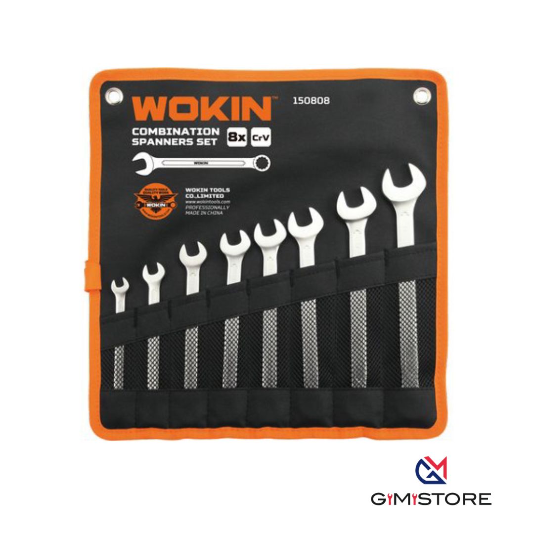 CHIAVI COMBINATE SERIE 150808 WOKIN 8PZ DA 8 A 19 CROMO VANADIO