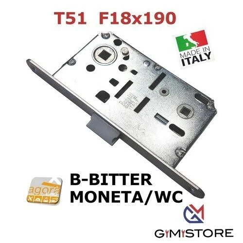 Serratura-Porta-F18x190Mm-Idoor-B-Bitter-Cr-Moneta-Libero-Occ-Wc-Bagno-Oro-395080174345 Serratura Porta F18x190Mm Idoor B-Bitter Cr Moneta Libero-Occ Wc Bagno Oro - immagine 1