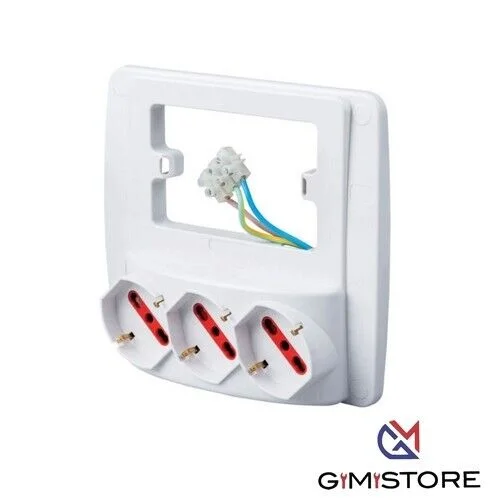 Multipresa Da Parete Colore Bianco Rosi - immagine 1